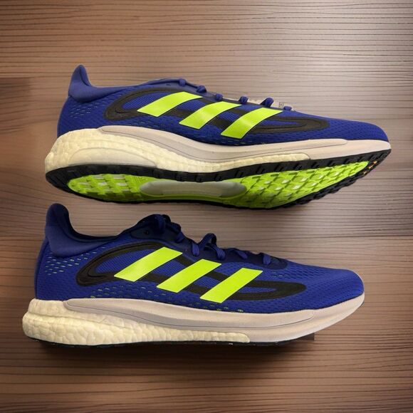 Adidas Solar Glide 4 Running Shoes Men Size 11 Blue Neon Green main image 7